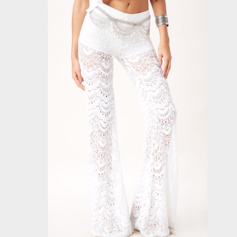 Nightcap Dixie Lace Pant in White